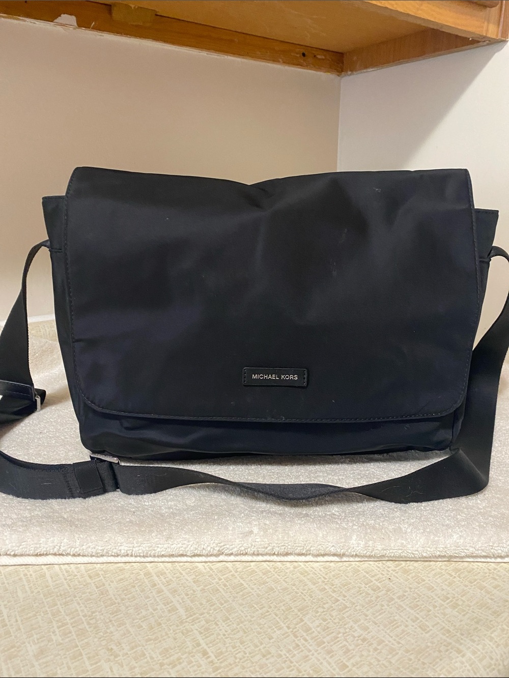 Michael Kors Black Nylon laptop Crossbody Bag
